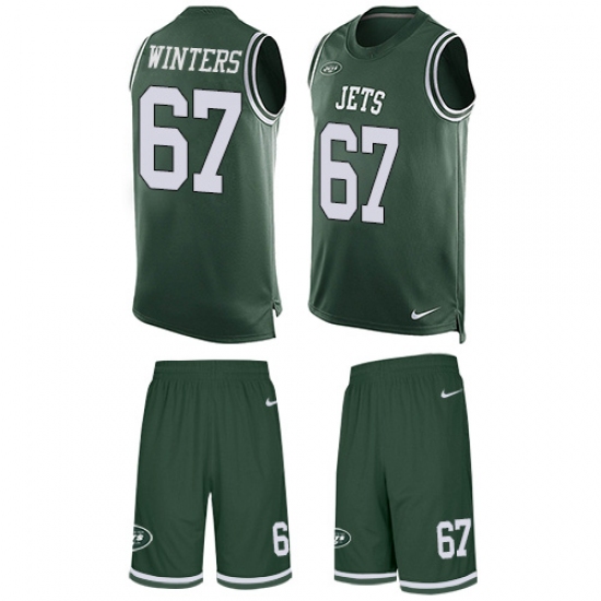 Men's Nike New York Jets #67 Brian Winters Limited Green Tank Top Suit NFL Jersey - Ujersey