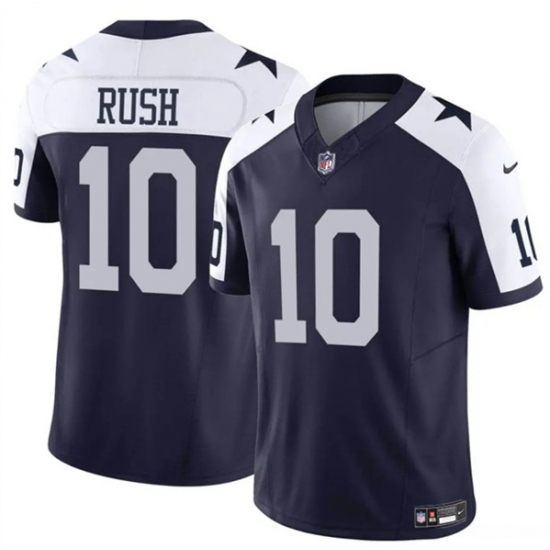 Men's Dallas Cowboys #10 Cooper Rush Navy White 2023 F.U.S.E. Thanksgiving Vapor Untouchable Limited Football Stitched Jersey - Ujersey