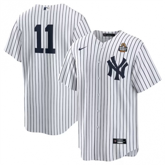 Men's New York Yankees #11 Anthony Volpe White 2024 World Series Cool Base Stitched Baseball Jersey - Ujersey