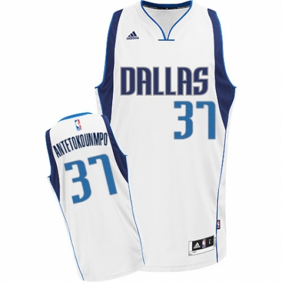 Women's Nike Dallas Mavericks #37 Kostas Antetokounmpo Swingman White Home NBA Jersey - Association Edition - Ujersey