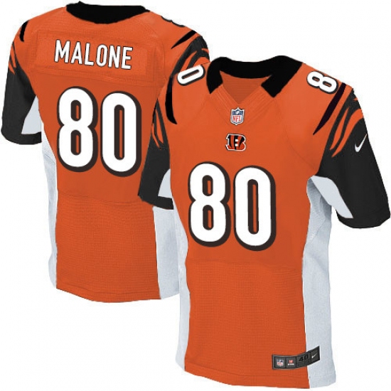 Men's Nike Cincinnati Bengals #80 Josh Malone Elite Orange Alternate NFL Jersey - Ujersey