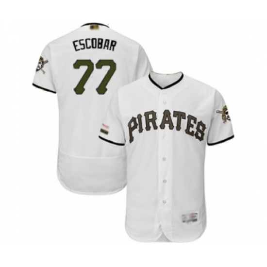 Men's Pittsburgh Pirates #77 Luis Escobar White Alternate Authentic Collection Flex Base Baseball Player Jersey - Ujersey