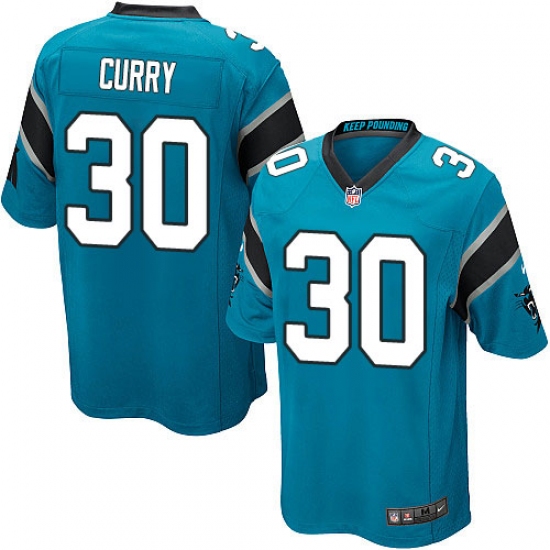 Men's Nike Carolina Panthers #30 Stephen Curry Game Blue Alternate NFL Jersey - Ujersey