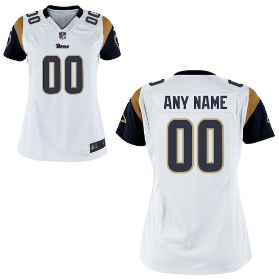 Women's Los Angeles Rams Nike White Custom Game Jersey