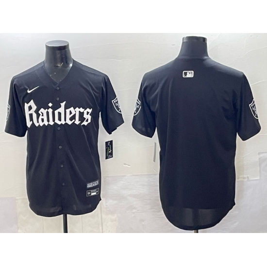 Men's Las Vegas Raiders Blank Black 'Gothic Sin City Shadows Edition' Vapor Limited Stitched Baseball Jersey - Ujersey