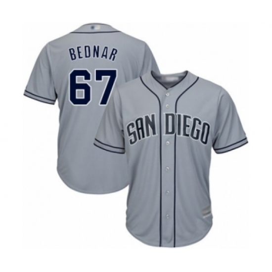 Men's San Diego Padres #67 David Bednar Authentic Grey Road Cool Base Baseball Player Jersey - Ujersey