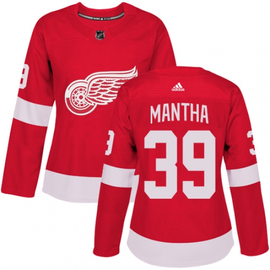 Women's Adidas Detroit Red Wings #39 Anthony Mantha Premier Red Home NHL Jersey - Ujersey
