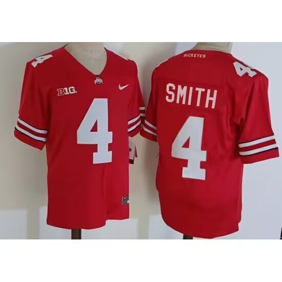 Men's Ohio State Buckeyes #4 Smith Red 2023 F.U.S.E. Limited Stitched Jersey