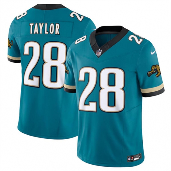 Men's Jacksonville Jaguars #28 Fred Taylor Teal 2024 F.U.S.E. Prowler Throwback Vapor Limited Football Stitched Jersey - Ujersey