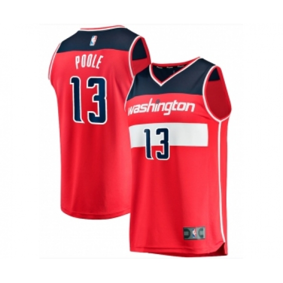 Men' Washington Wizards #13 Jordan Poole Red Icon Edition Stitched Jersey - Ujersey