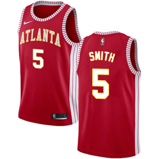Men's Nike Atlanta Hawks #5 Josh Smith Authentic Red NBA Jersey Statement Edition - Ujersey