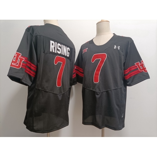 Men's Utah Utes Cameron Rising #7 Black Stitched NCAA Football Jersey