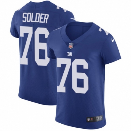 Men's Nike New York Giants #76 Nate Solder Royal Blue Team Color Vapor Untouchable Elite Player NFL Jersey - Ujersey