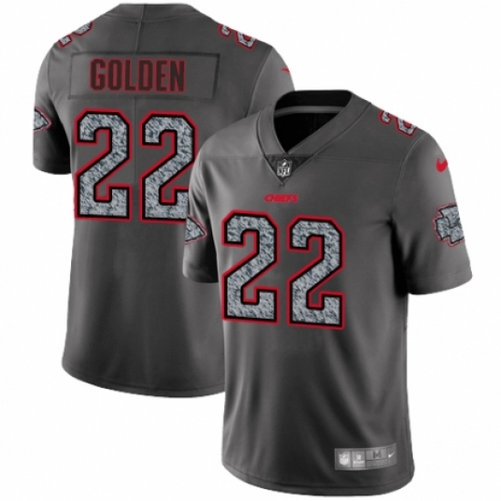 Youth Nike Kansas City Chiefs #22 Robert Golden Gray Static Vapor Untouchable Limited NFL Jersey - Ujersey
