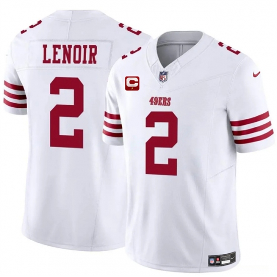 Men's San Francisco 49ers #2 Deommodore Lenoir White 2025 F.U.S.E. With 1-Star C Vapor Untouchable Limited Stitched Football Jersey - Ujersey