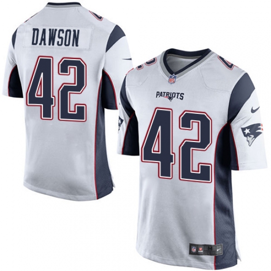 Men's Nike New England Patriots #42 Duke Dawson Game White NFL Jersey - Ujersey