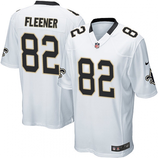 Men's Nike New Orleans Saints #82 Coby Fleener Game White NFL Jersey - Ujersey