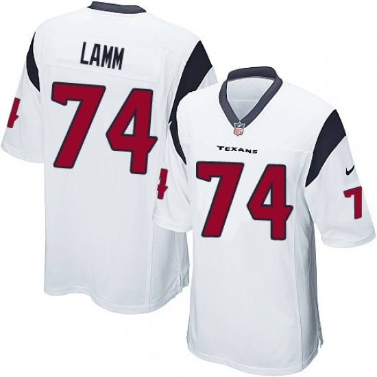 Men's Nike Houston Texans #74 Kendall Lamm Game White NFL Jersey - Ujersey