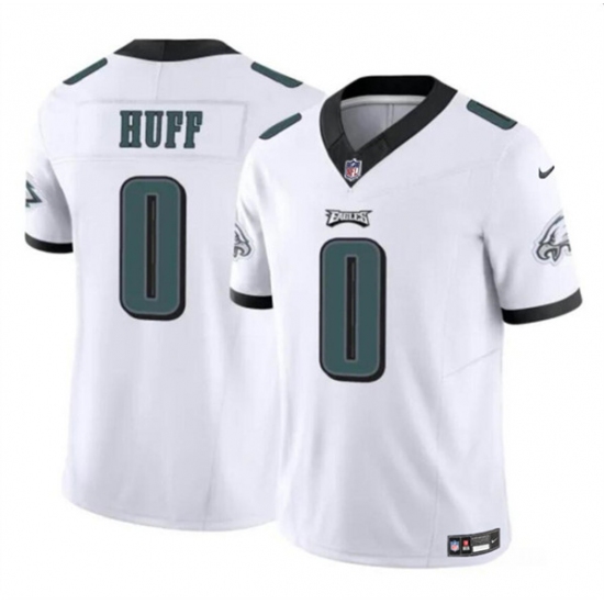 Men's Philadelphia Eagles #0 Bryce Huff White 2024 F.U.S.E. Vapor Untouchable Limited Football Stitched Jersey - Ujersey