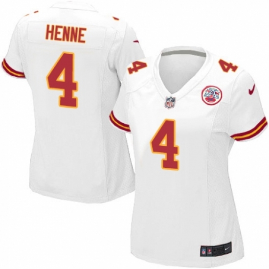 Women's Nike Kansas City Chiefs #4 Chad Henne Game White NFL Jersey - Ujersey