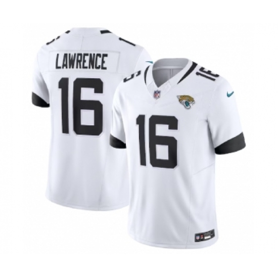 Men's Nike Jacksonville Jaguars #16 Trevor Lawrence White 2023 F.U.S.E Vapor Untouchable Limited Football Stitched Jersey - Ujersey