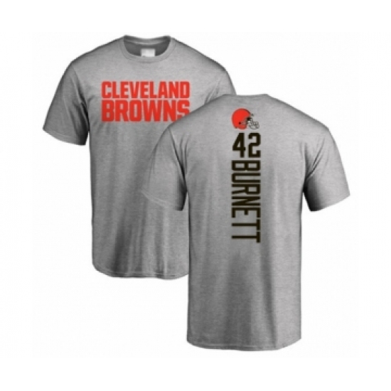 Football Cleveland Browns #42 Morgan Burnett Ash Backer T-Shirt - Ujersey