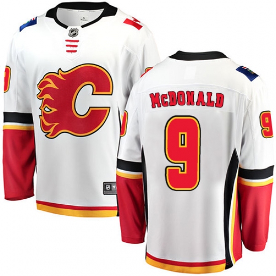 Men's Calgary Flames #9 Lanny McDonald Fanatics Branded White Away Breakaway NHL Jersey - Ujersey