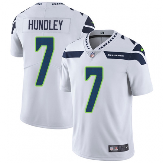 Youth Nike Seattle Seahawks #7 Brett Hundley White Vapor Untouchable Limited Player NFL Jersey - Ujersey
