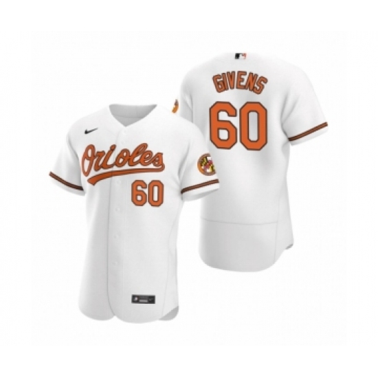 Men's Baltimore Orioles #60 Mychal Givens Nike White Authentic 2020 Home Jersey - Ujersey