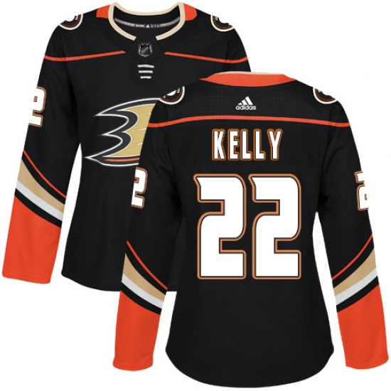 Women's Adidas Anaheim Ducks #22 Chris Kelly Authentic Black Home NHL Jersey - Ujersey