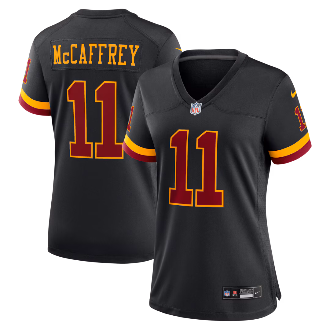 Women's Washington Commanders Luke McCaffrey Nike Black Hail Raiser Alternate Game Jersey - Ujersey