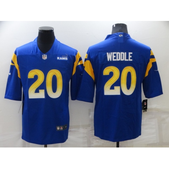 Men's Los Angeles Rams #20 Eric Weddle Blue Vapor Untouchable Limited Player Jersey - Ujersey