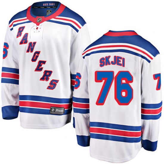 Men's New York Rangers #76 Brady Skjei Fanatics Branded White Away Breakaway NHL Jersey - Ujersey
