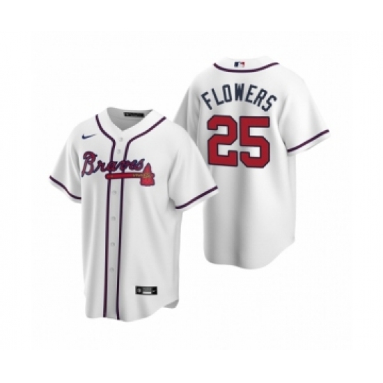 Men's Atlanta Braves #25 Tyler Flowers Nike White 2020 Replica Home Jersey - Ujersey
