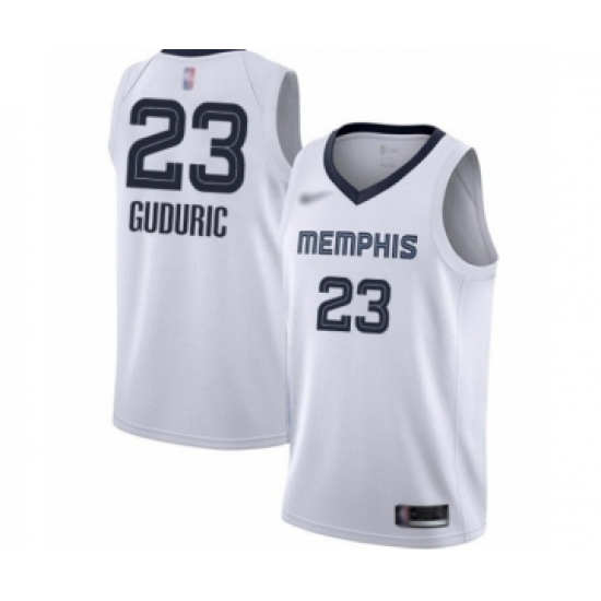 Youth Memphis Grizzlies #23 Marko Guduric Swingman White Finished Basketball Jersey - Association Edition - Ujersey