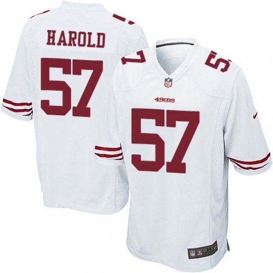 Men's Nike San Francisco 49ers #57 Eli Harold Game White NFL Jersey - Ujersey