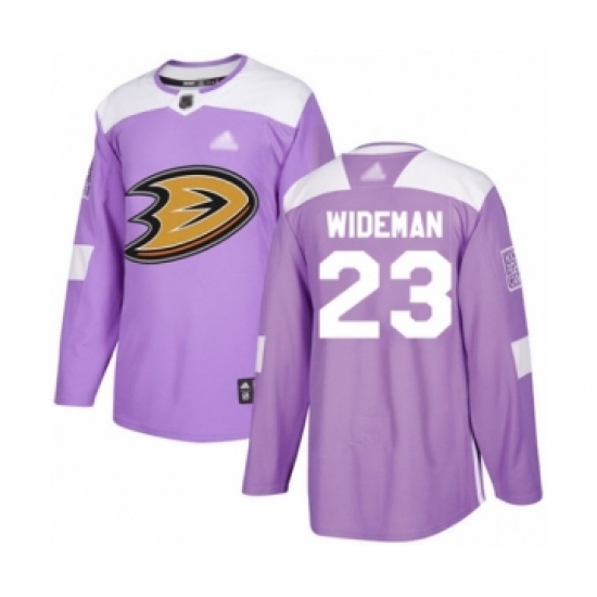 Youth Anaheim Ducks #23 Chris Wideman Authentic Purple Fights Cancer Practice Hockey Jersey - Ujersey