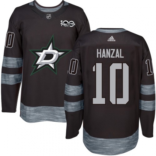 Men's Adidas Dallas Stars #10 Martin Hanzal Premier Black 1917-2017 100th Anniversary NHL Jersey - Ujersey
