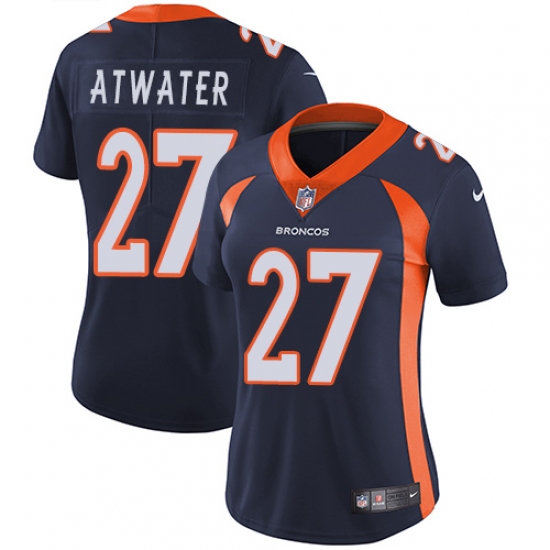 Women's Nike Denver Broncos #27 Steve Atwater Navy Blue Alternate Vapor Untouchable Limited Player NFL Jersey - Ujersey