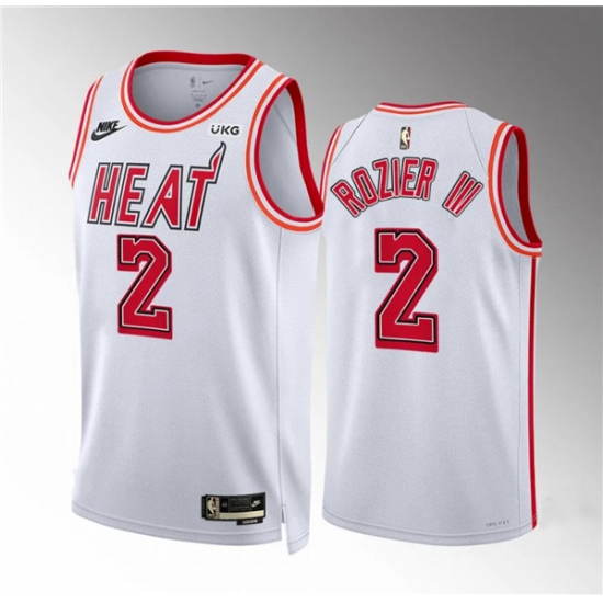 Men's Miami Heat #2 Terry Rozier III White Classic Edition Stitched Basketball Jersey - Ujersey