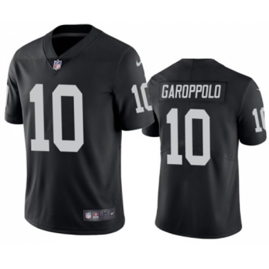 Men's Las Vegas Raiders #10 Jimmy Garoppolo Black Vapor Untouchable Stitched Football Jersey - Ujersey