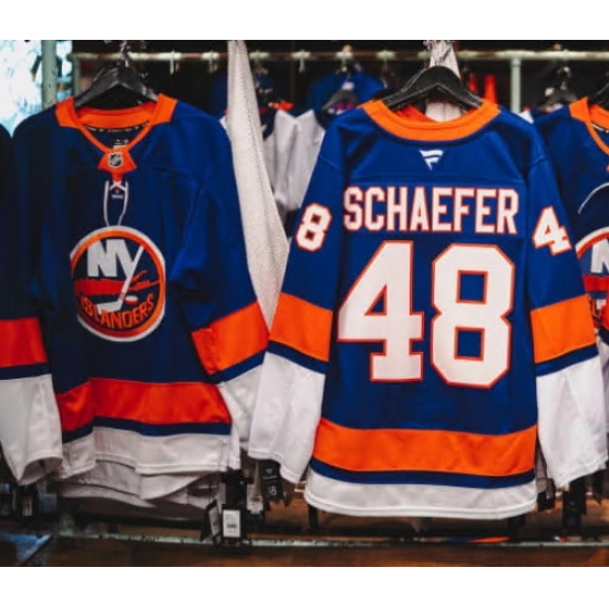 Men New York Islanders Matthew Schaefer #48 Navy 2024-25 Stitched Hockey Jersey - Ujersey