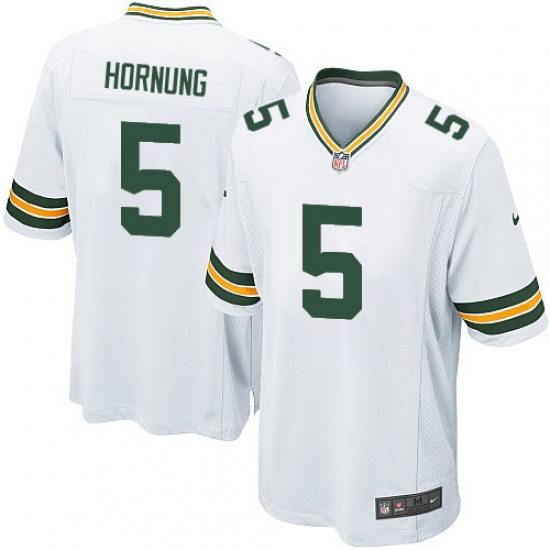 Men's Nike Green Bay Packers #5 Paul Hornung Game White NFL Jersey - Ujersey