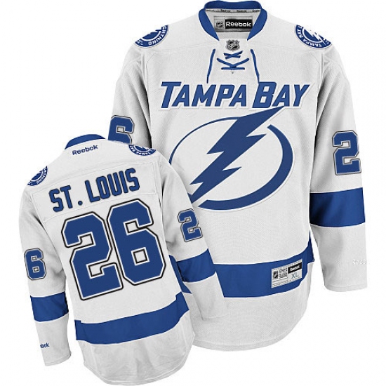 Youth Reebok Tampa Bay Lightning #26 Martin St. Louis Authentic White Away NHL Jersey - Ujersey