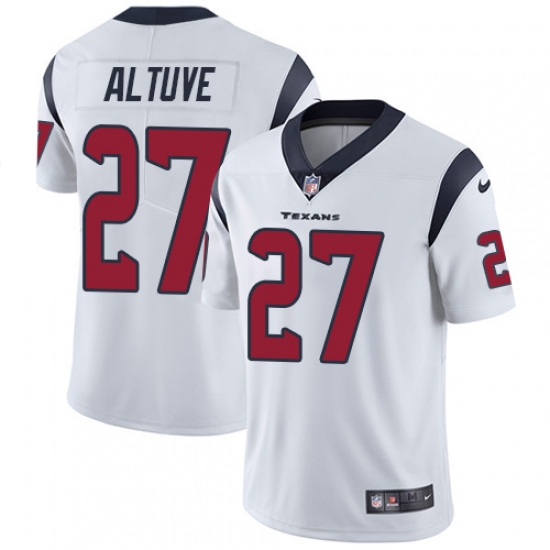 Men's Nike Houston Texans #27 Jose Altuve Limited White Vapor Untouchable NFL Jersey - Ujersey