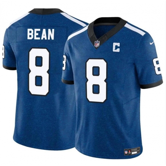 Men's Indianapolis Colts #8 Jason Bean Blue 2024 F.U.S.E. Throwback Vapor Limited Stitched Football Jersey - Ujersey