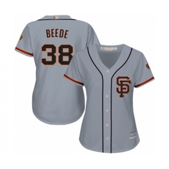 Women's San Francisco Giants #58 Tyler Beede Authentic Grey Road 2 Cool Base Baseball Player Jersey - Ujersey