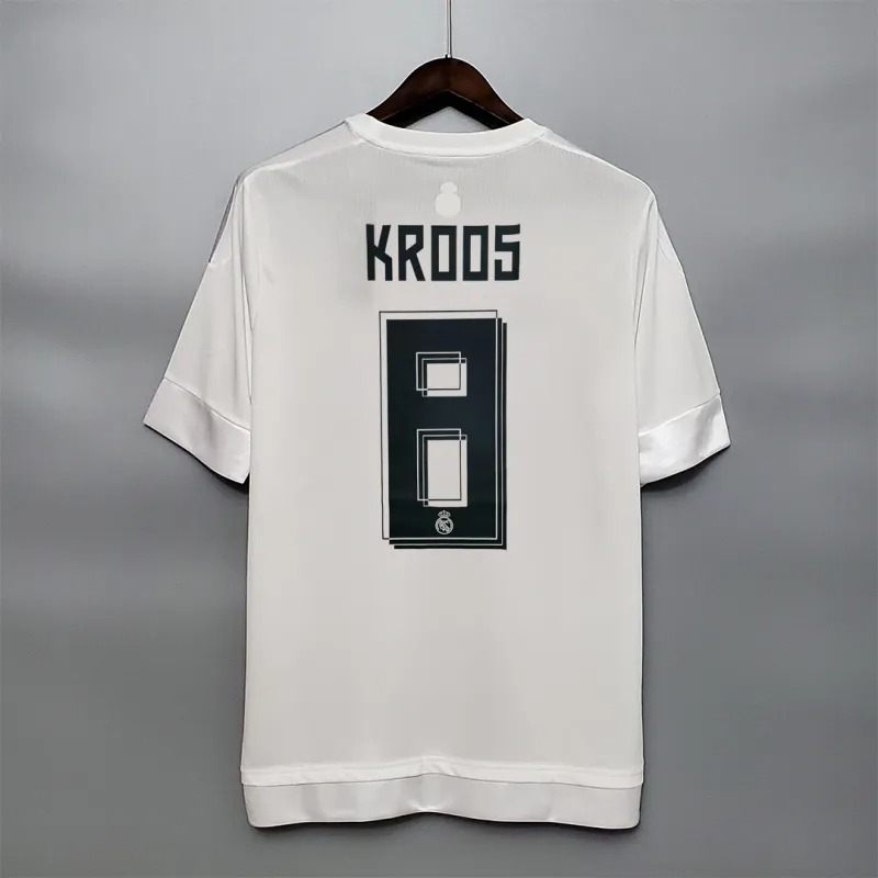 Real Madrid Retro Jersey Home Custom Soccer Shirt 2015/16 - ujerseystore