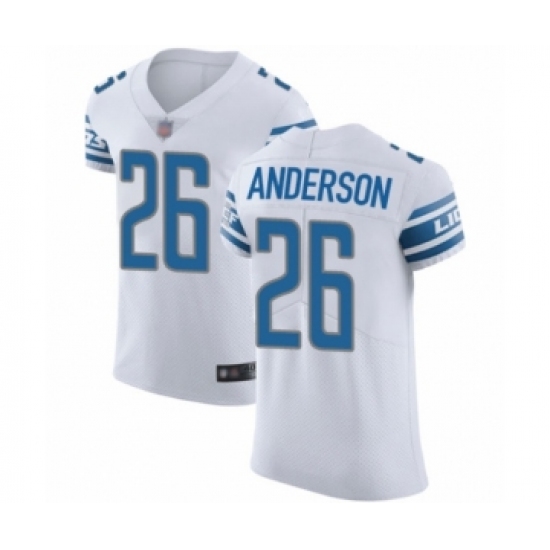 Men's Detroit Lions #26 C.J. Anderson White Vapor Untouchable Elite Player Football Jersey - Ujersey