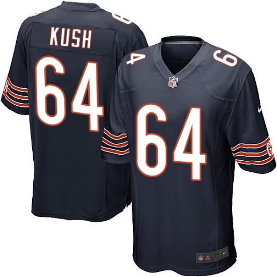Men's Nike Chicago Bears #64 Eric Kush Game Navy Blue Team Color NFL Jersey - Ujersey